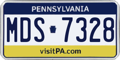 PA license plate MDS7328
