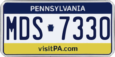 PA license plate MDS7330