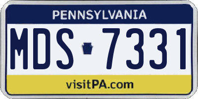 PA license plate MDS7331