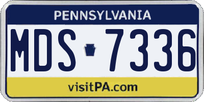 PA license plate MDS7336