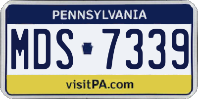 PA license plate MDS7339