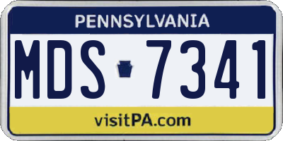 PA license plate MDS7341