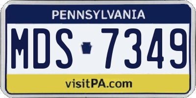 PA license plate MDS7349