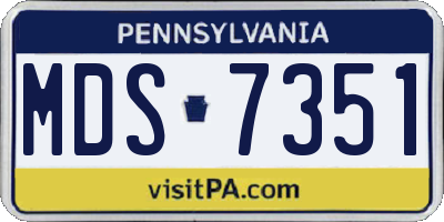 PA license plate MDS7351
