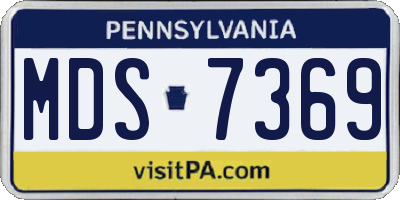 PA license plate MDS7369