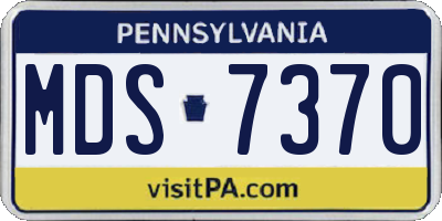 PA license plate MDS7370