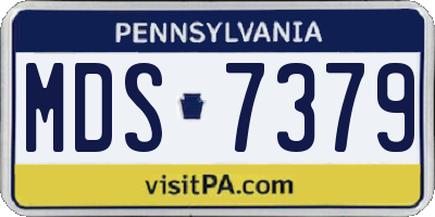 PA license plate MDS7379