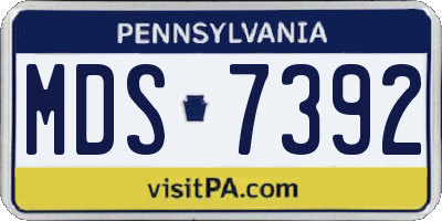 PA license plate MDS7392