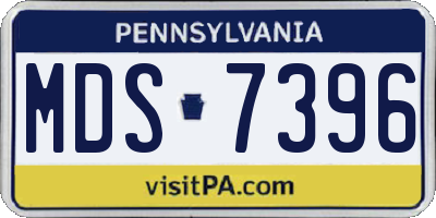 PA license plate MDS7396