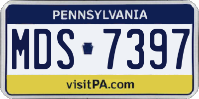 PA license plate MDS7397