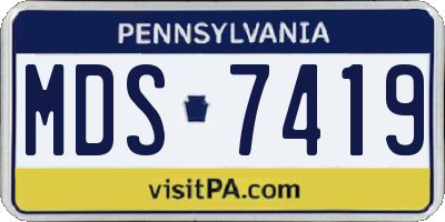 PA license plate MDS7419