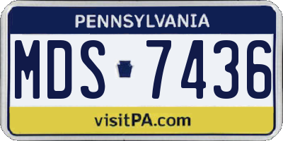 PA license plate MDS7436