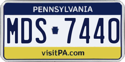 PA license plate MDS7440