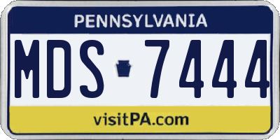 PA license plate MDS7444