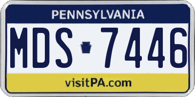 PA license plate MDS7446