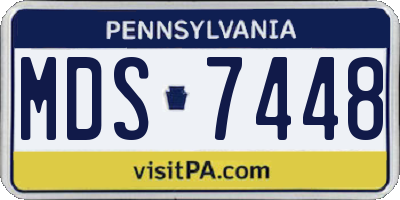 PA license plate MDS7448