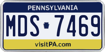 PA license plate MDS7469