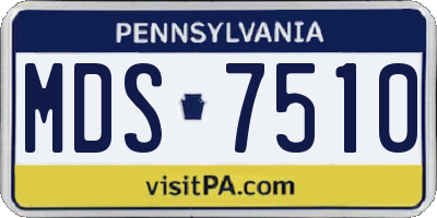 PA license plate MDS7510