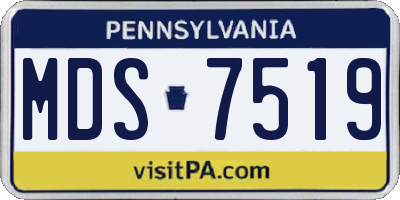 PA license plate MDS7519