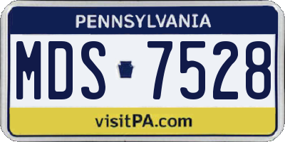 PA license plate MDS7528