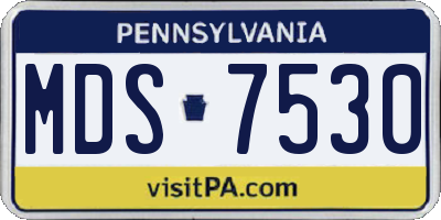PA license plate MDS7530
