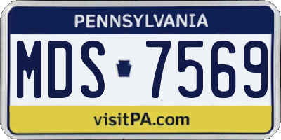 PA license plate MDS7569