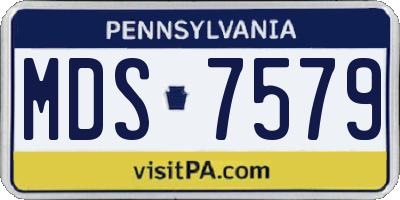 PA license plate MDS7579