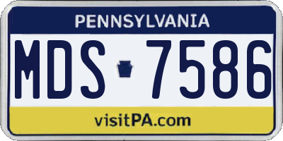 PA license plate MDS7586