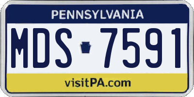 PA license plate MDS7591