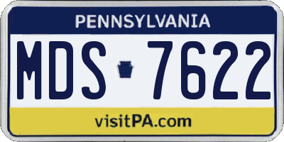 PA license plate MDS7622