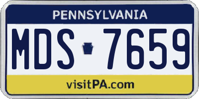 PA license plate MDS7659