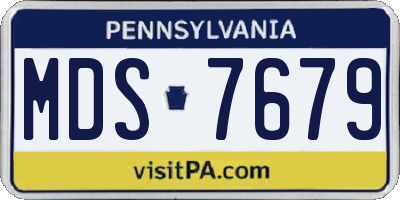 PA license plate MDS7679