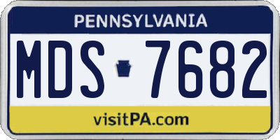 PA license plate MDS7682
