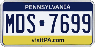 PA license plate MDS7699