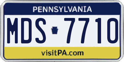 PA license plate MDS7710