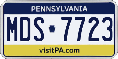 PA license plate MDS7723
