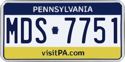 PA license plate MDS7751