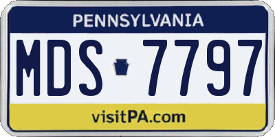 PA license plate MDS7797