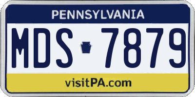 PA license plate MDS7879