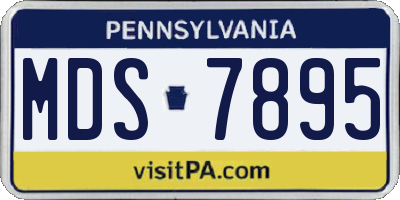 PA license plate MDS7895