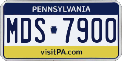 PA license plate MDS7900