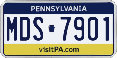 PA license plate MDS7901