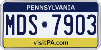 PA license plate MDS7903