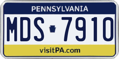 PA license plate MDS7910