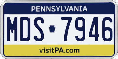 PA license plate MDS7946