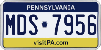 PA license plate MDS7956