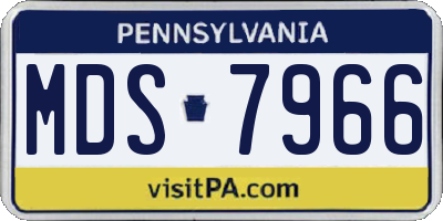 PA license plate MDS7966