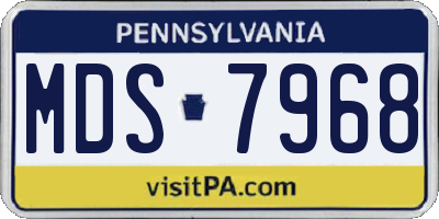 PA license plate MDS7968