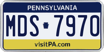 PA license plate MDS7970