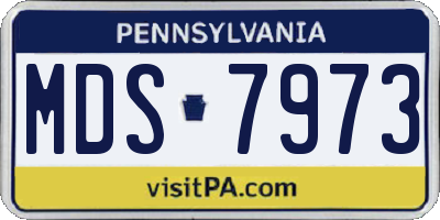 PA license plate MDS7973